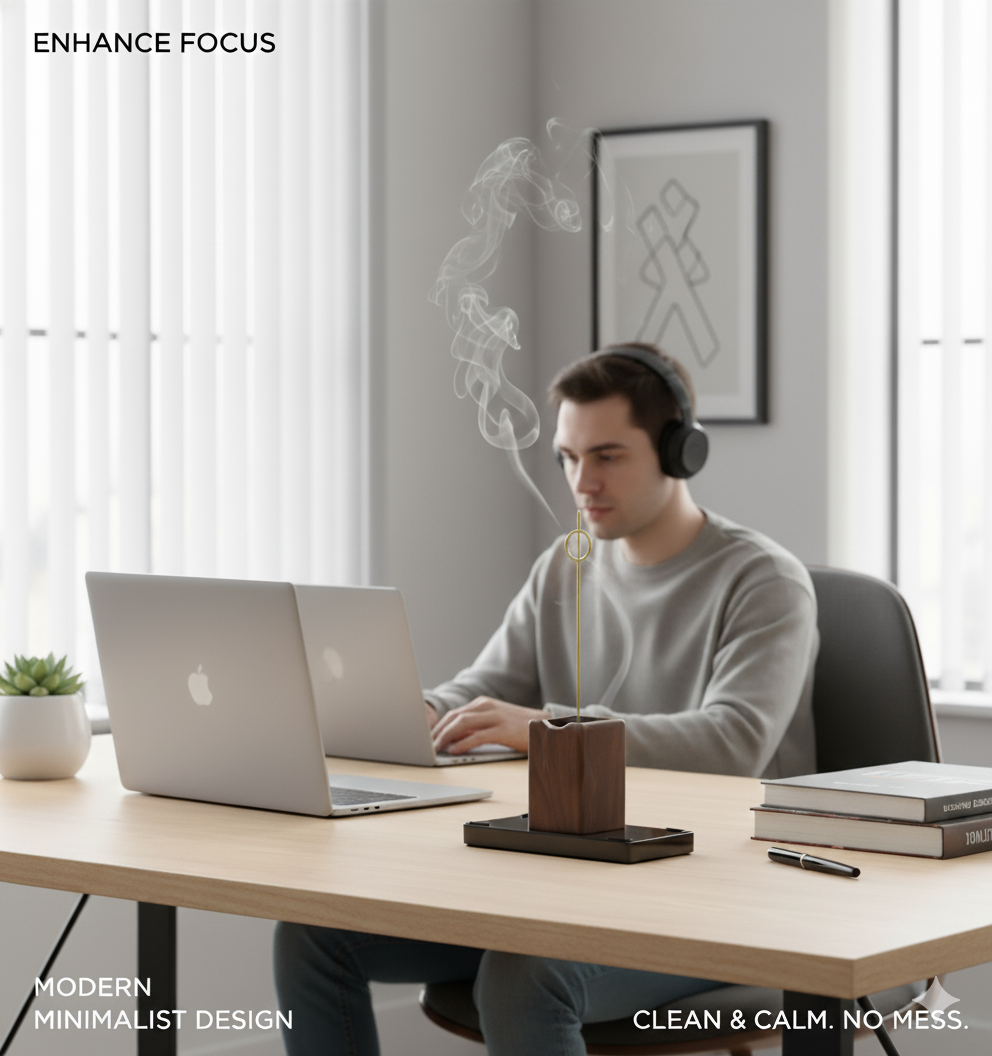 Minimalist Wood Incense Ash Catcher