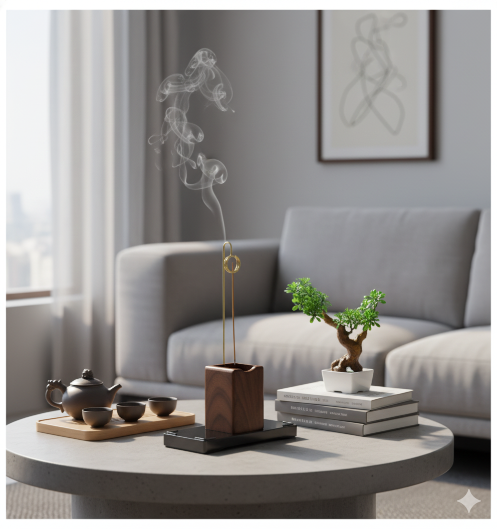 Minimalist Wood Incense Ash Catcher